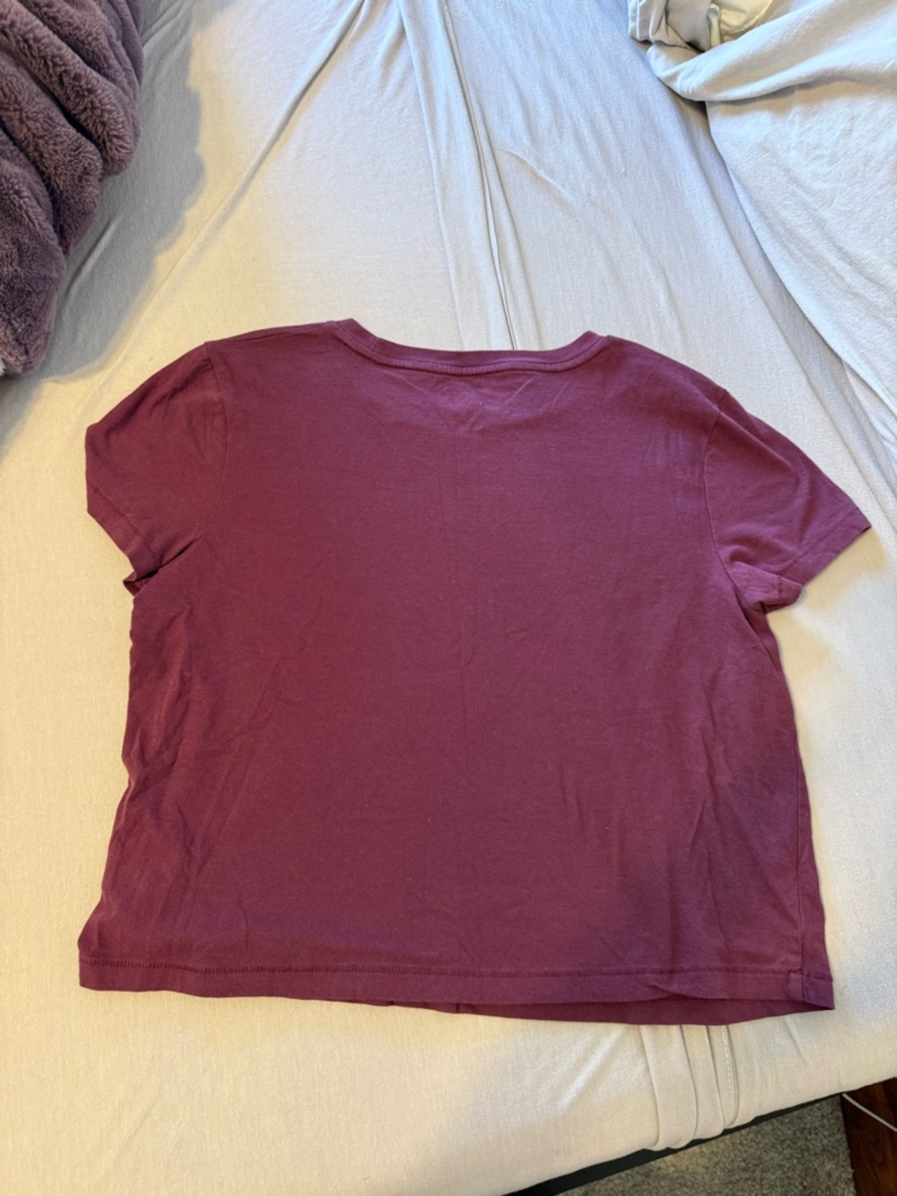 Universal Thread Women's Short Sleeve Crewneck Top - Burgundy - Picture 2 of 6
